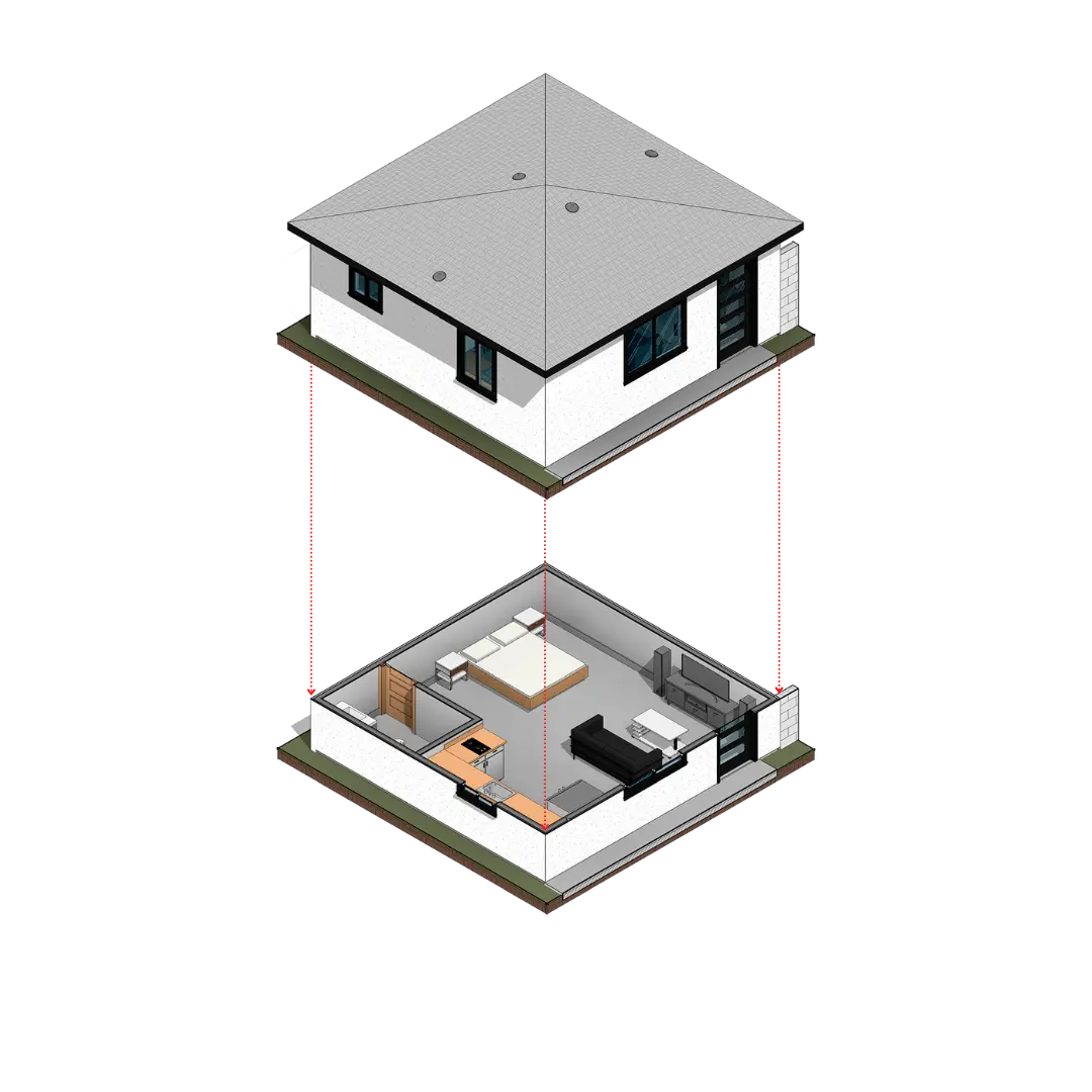 Garage converted to adu 400 sq.ft.