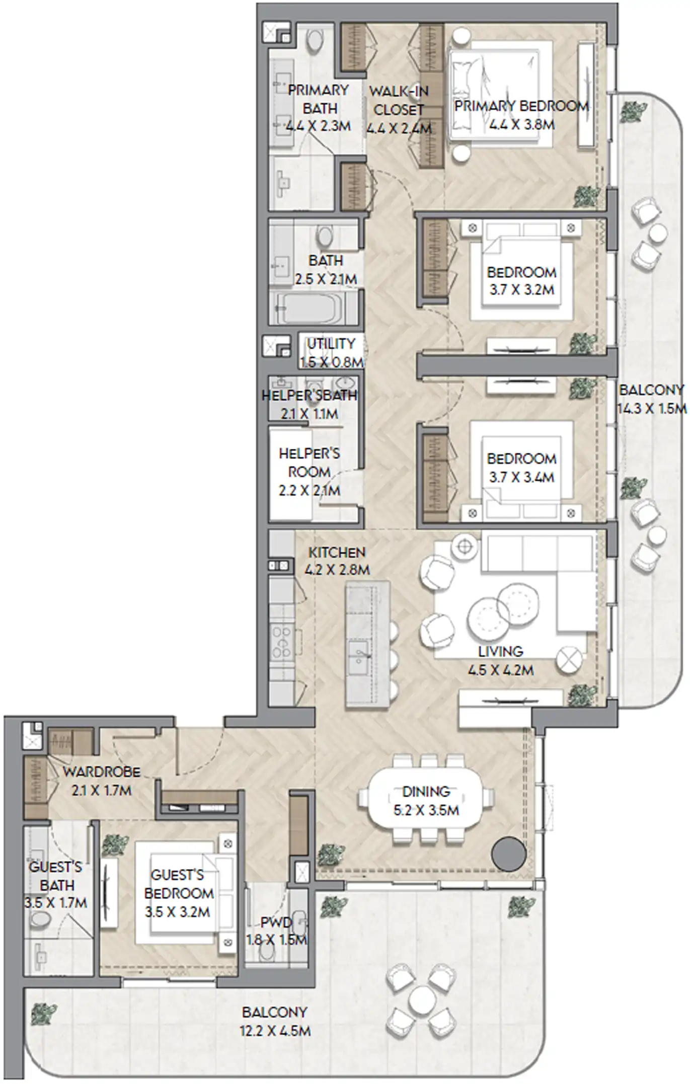Планировки Nura by RAK Properties