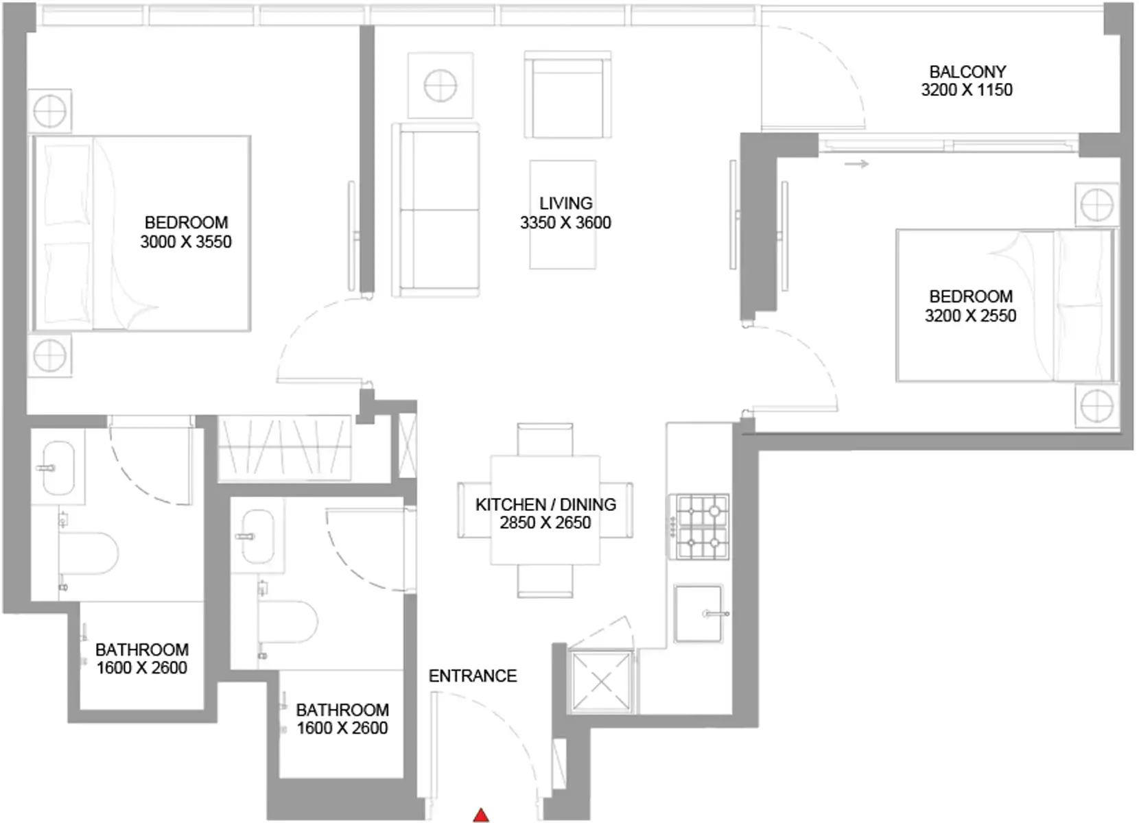 Floor Plans of Sobha Pearlside Marina Residences