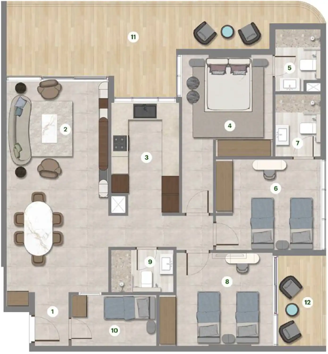 Планировка Parkgreen Residences