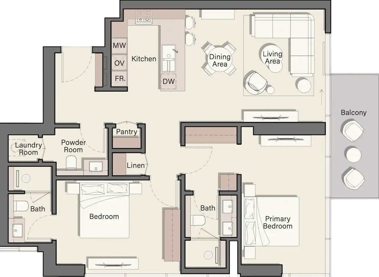 Floor Plans for Ellington Belgrove Residences in Dubai