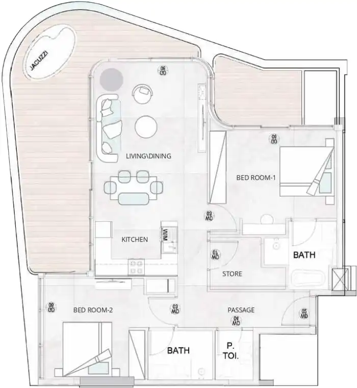 Floor Plans of Treppan Serenique Residences