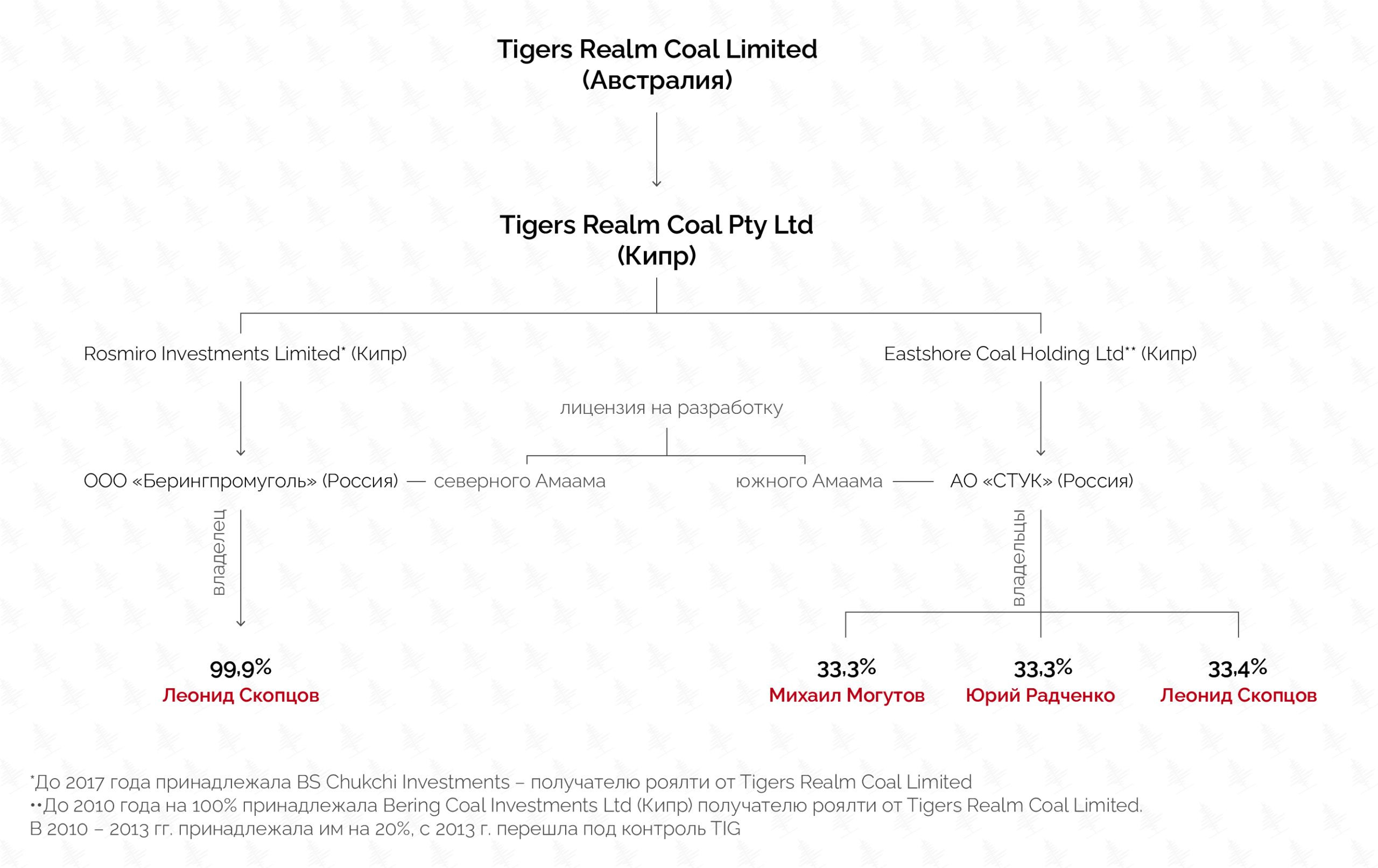 Структура владений Tigers Realm Coal