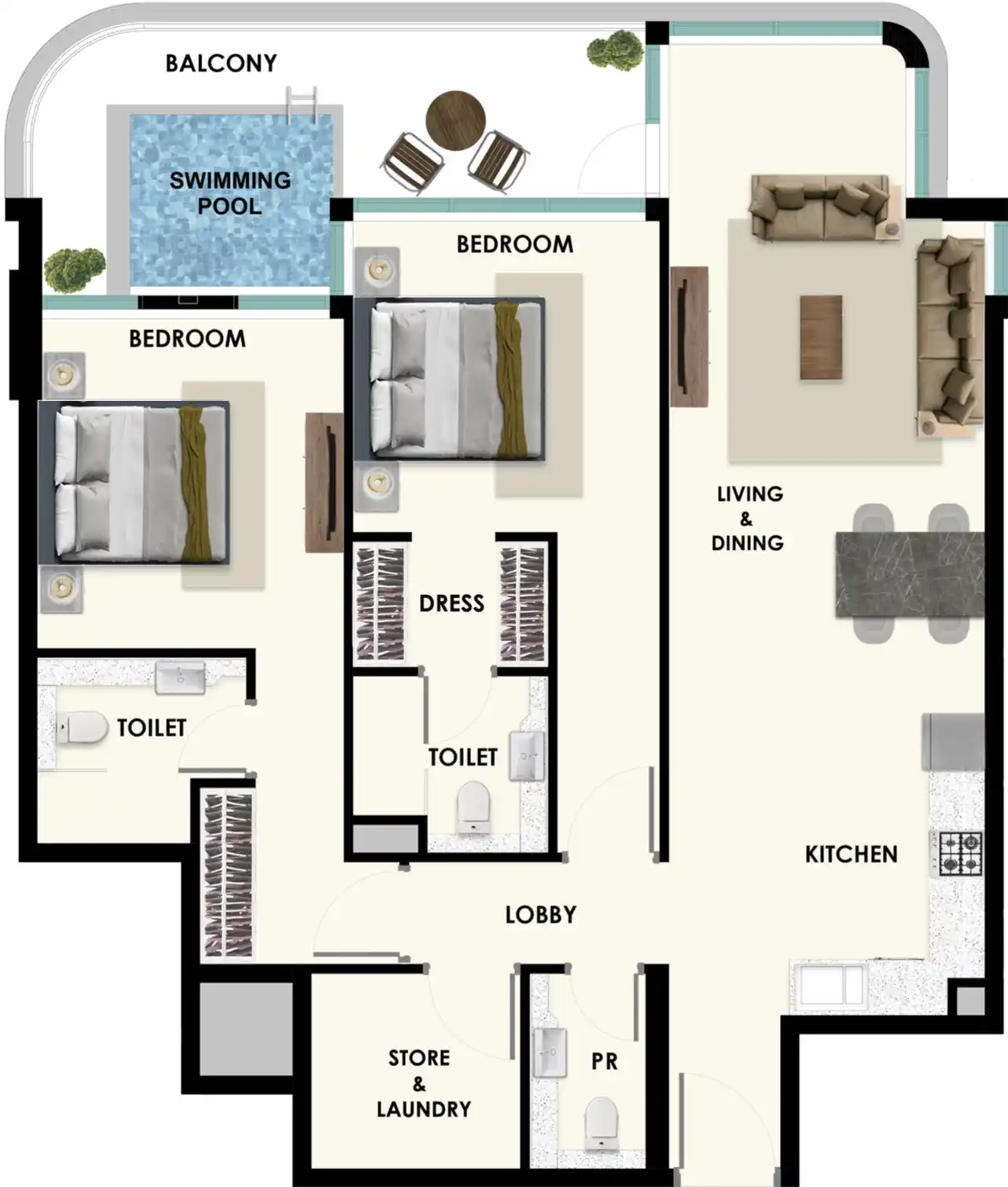 Floor Plans of Samana Rome