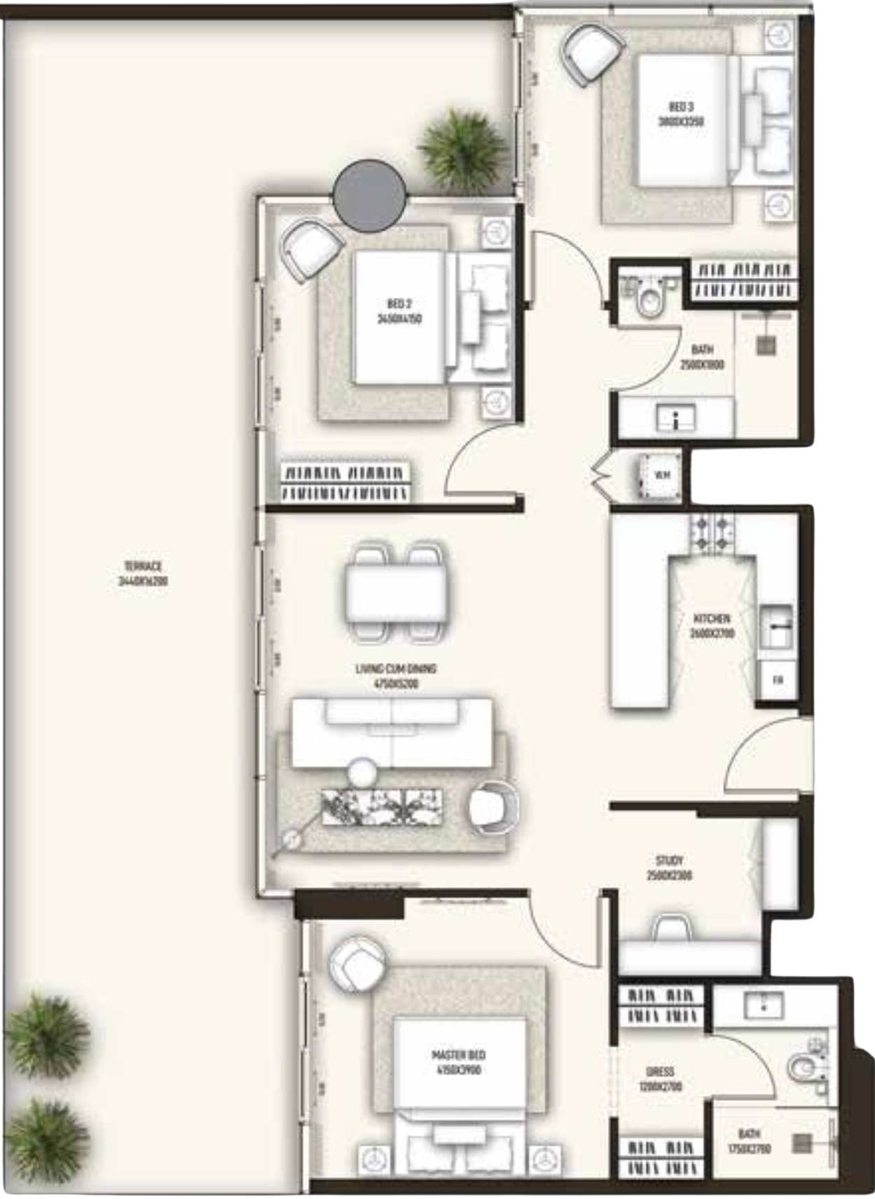 Floor Plans of Sonate Residences JVT