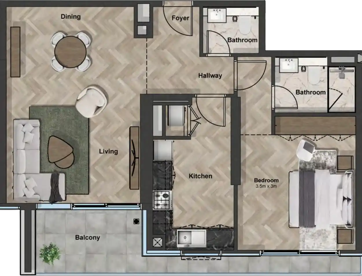 Floor Plans for All Seasons Residence in Dubai