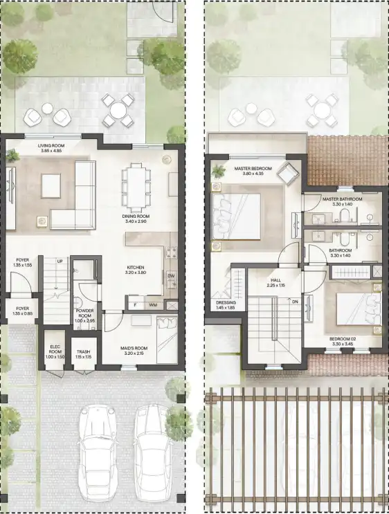 Floor Plans for Carmona at Bloom Living in Abu Dhabi