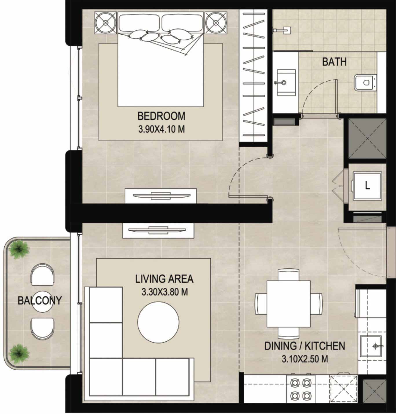 Floor Plans of NSHAMA Symphony at Town Square Dubai