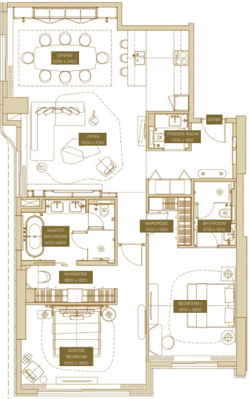 Floor Plans of Sofitel Residences Dubai Downtown