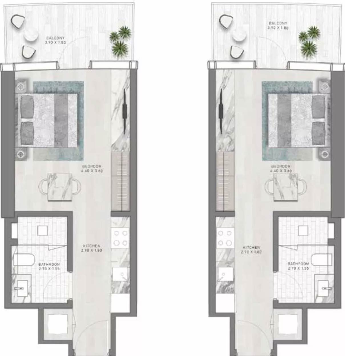 Floor Plans of DAMAC Altitude de GRISOGONO