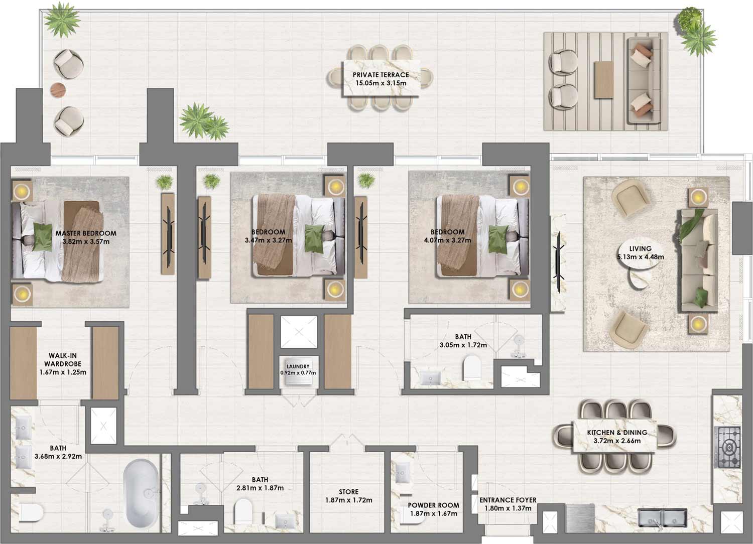 Floor Plans of Emaar Vida Residences Dubai Hills Estate