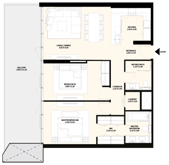 Планировки Nakheel Naya 3 at District One