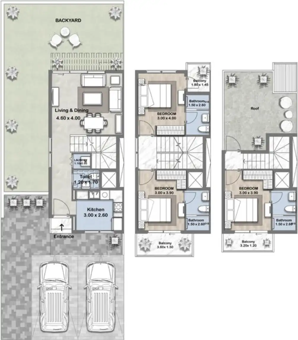 Floor Plans for Reportage Hills in Dubai