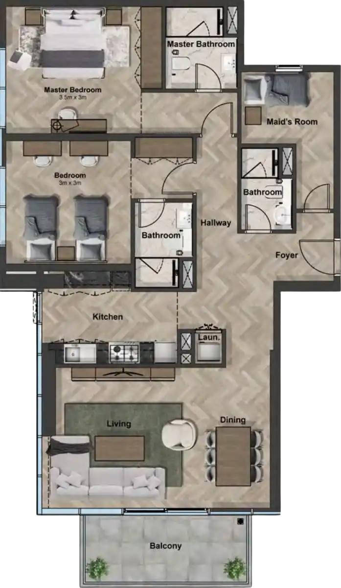 Floor Plans for All Seasons Residence in Dubai