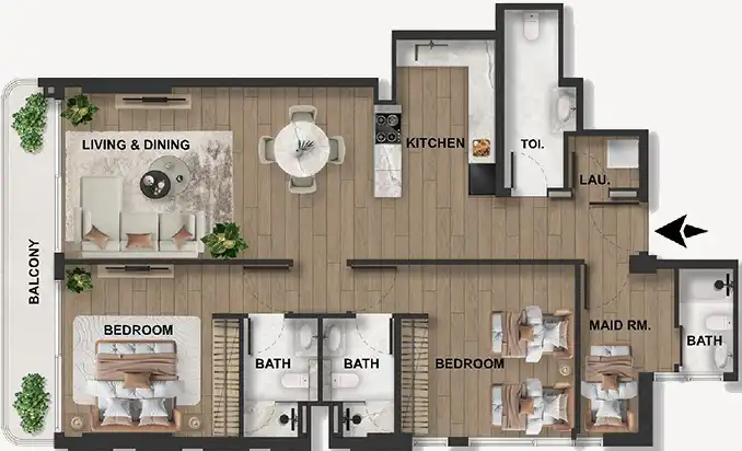 Floor Plans of Blue Marina Residence