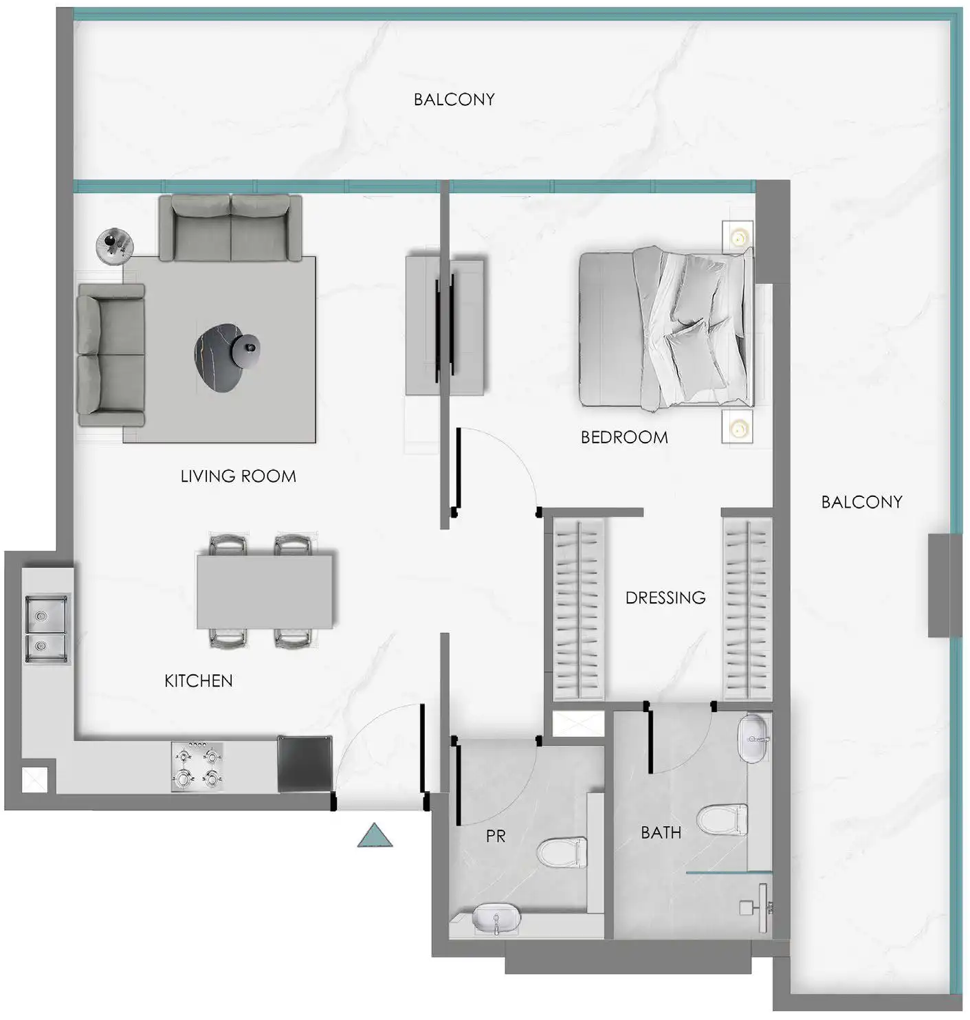 Floor Plans for Samana Ocean Crest in Dubai