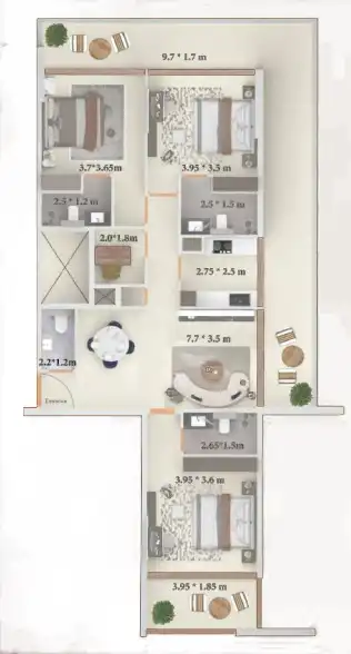 Floor Plans for Symbolic Zen Residences in Dubai