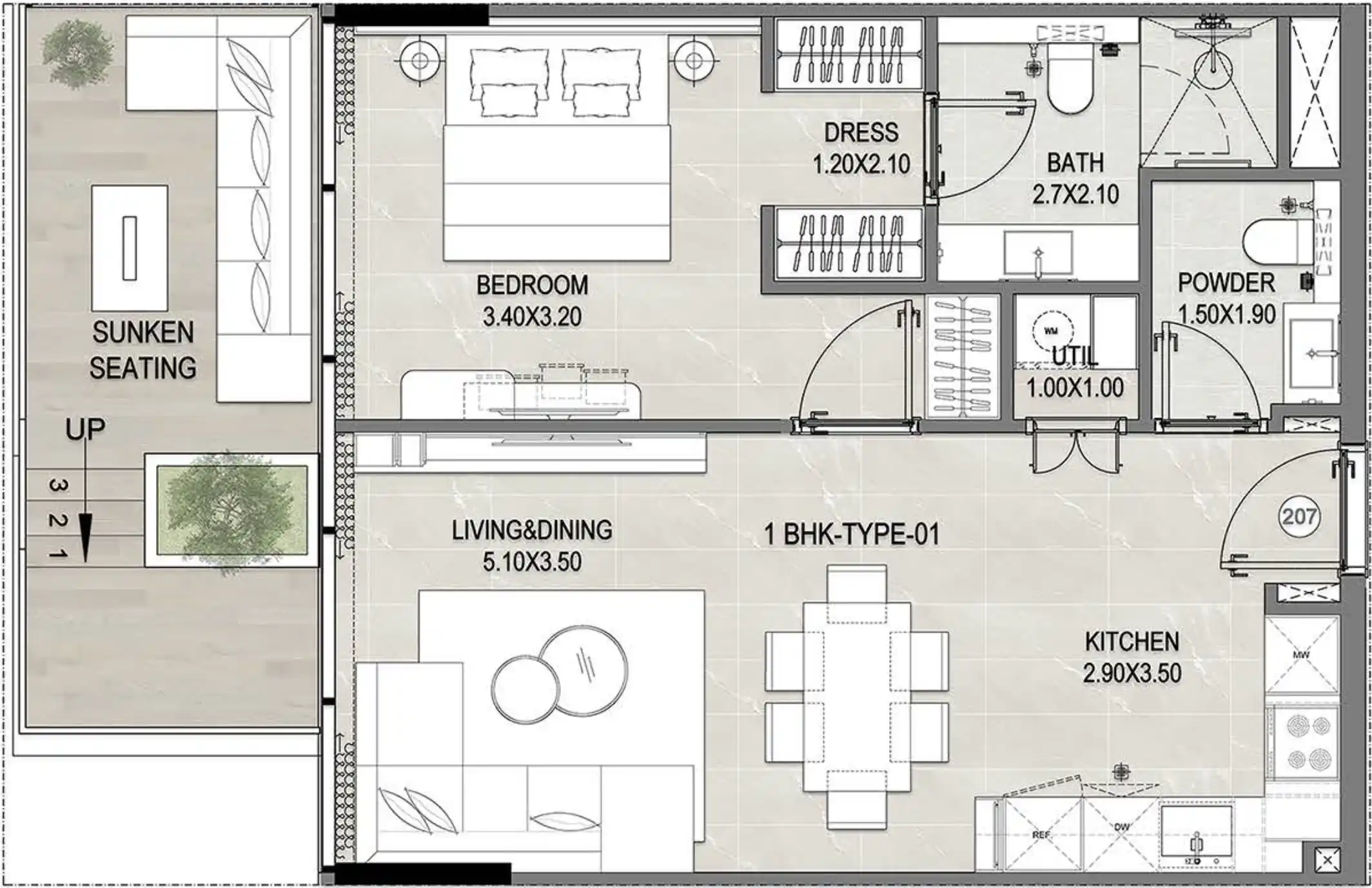 Floor Plans of Reef 1000