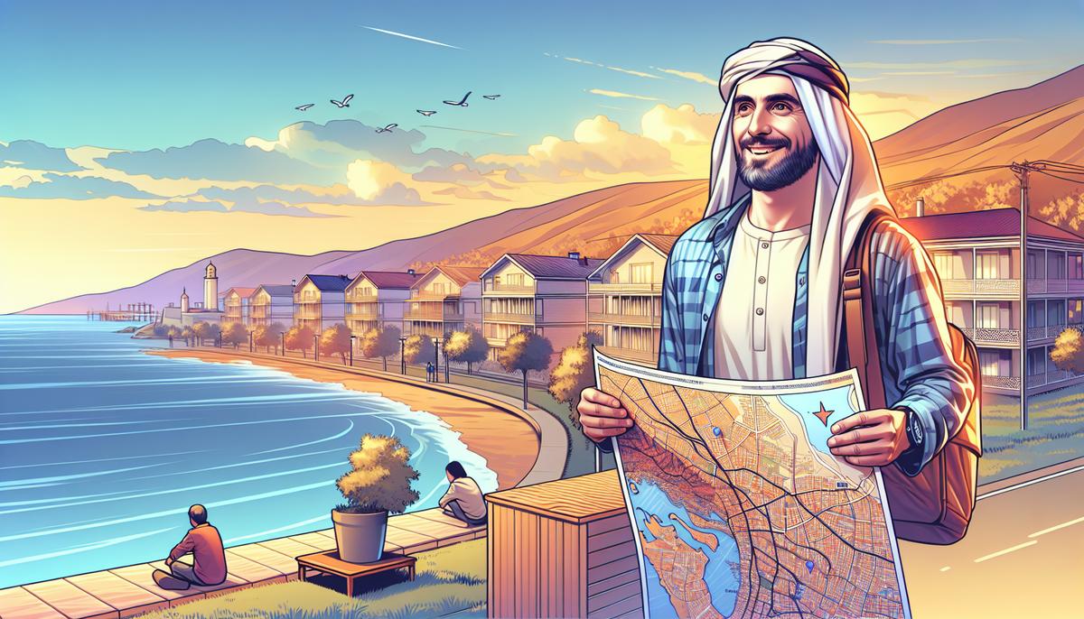 Как адаптироваться в Батуми иностранцу: практические советы Иностранец с риелтором на набережной Батуми, дружелюбная сцена