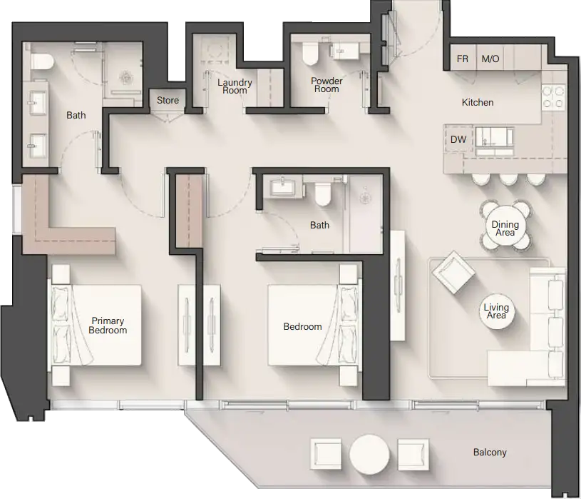 Floor Plans for Ellington Eltiera Views in Dubai