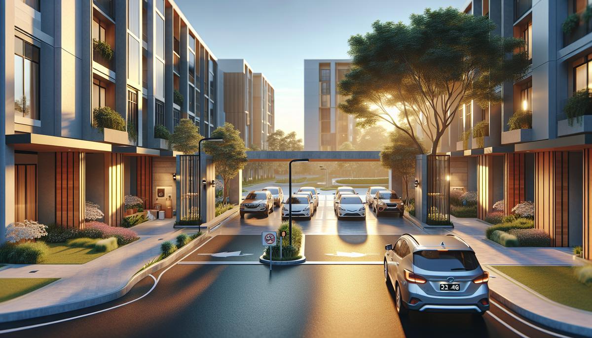 Парковка в Новом Бульваре: реальность для жителей и арендаторов Парковка у жилого комплекса Нового Бульвара