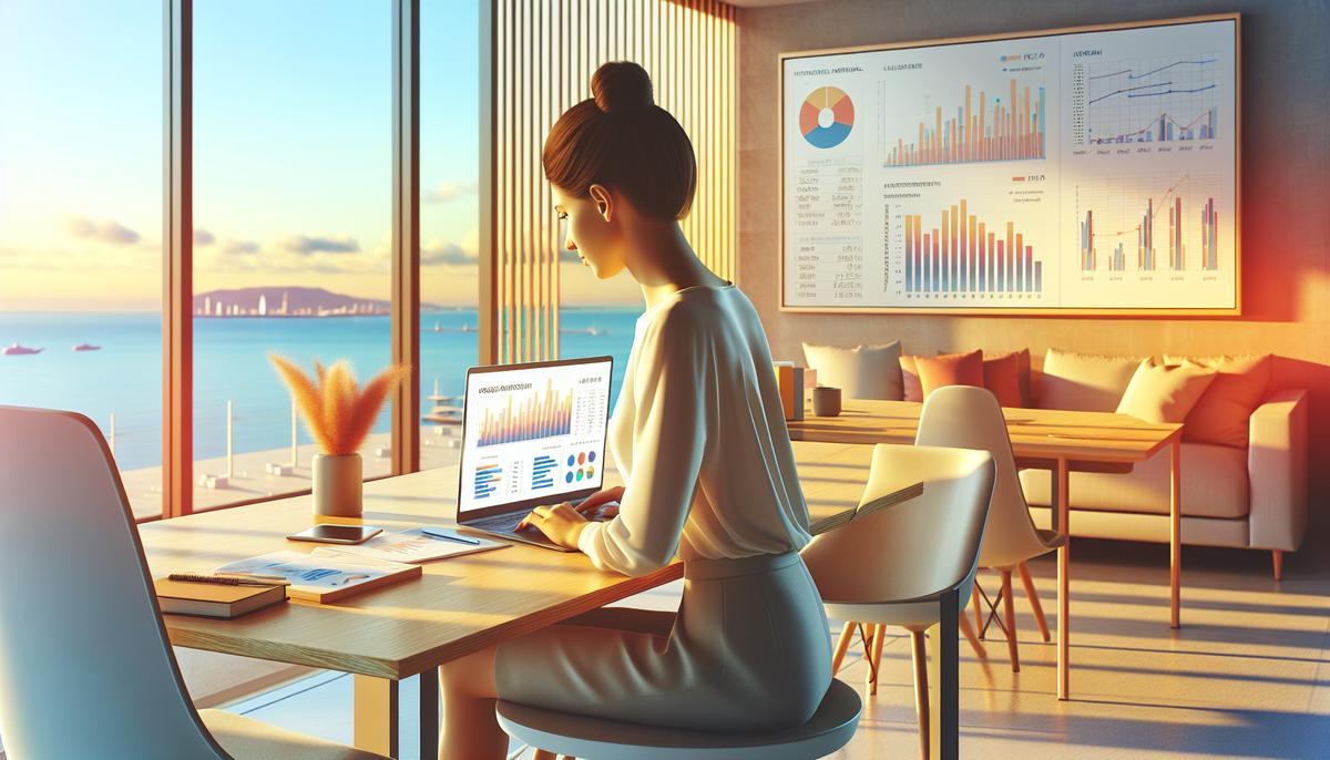 Финансовая модель инвестиций в Батуми Инвестор рассматривает финансовую модель и планы квартиры с видом на Батуми