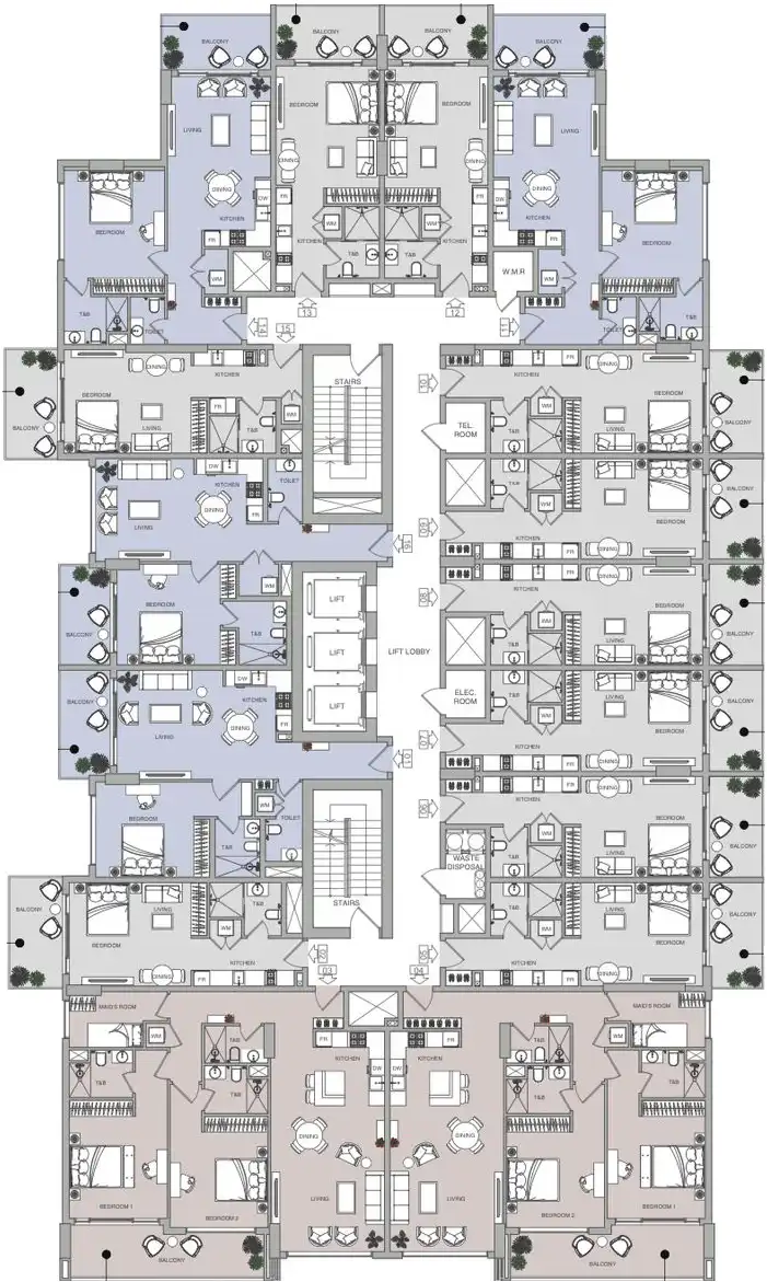 Floor Plans for Object 1 VERDAN1A in Dubai