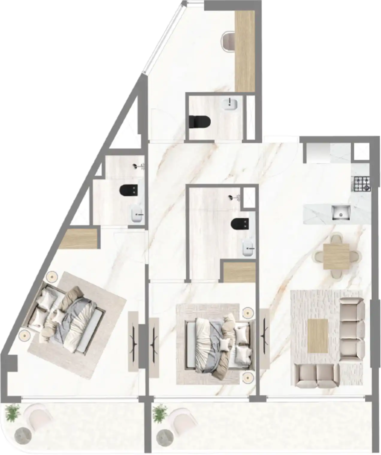 Floor Plans for Celesto 2 by Tarrad in Dubai