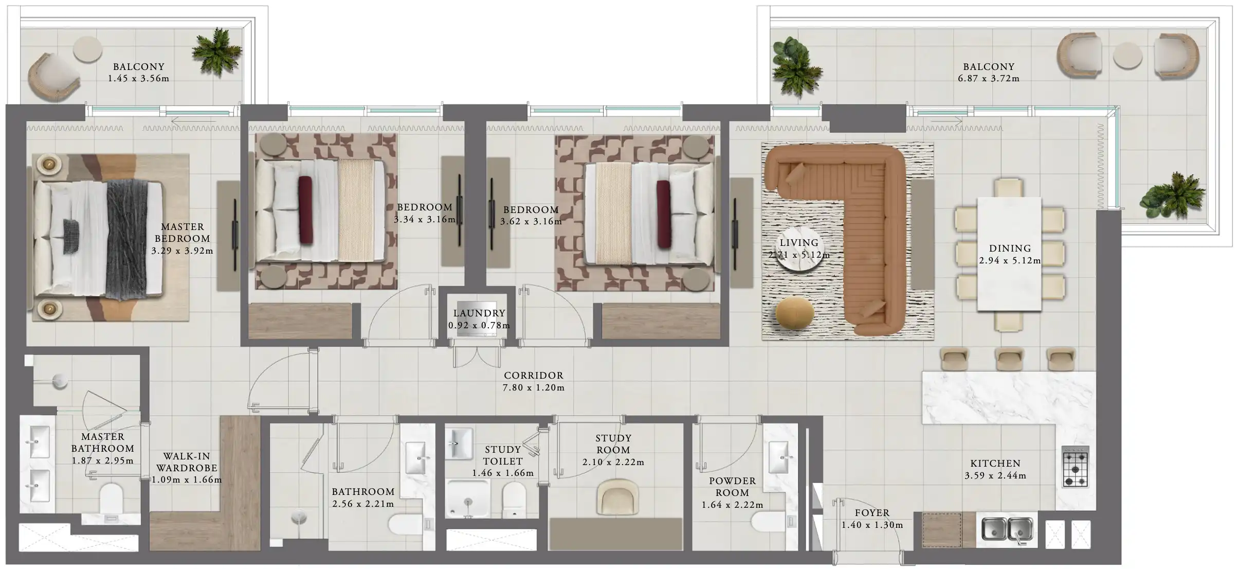 Floor Plans for Golf Trails at Emaar South in Dubai