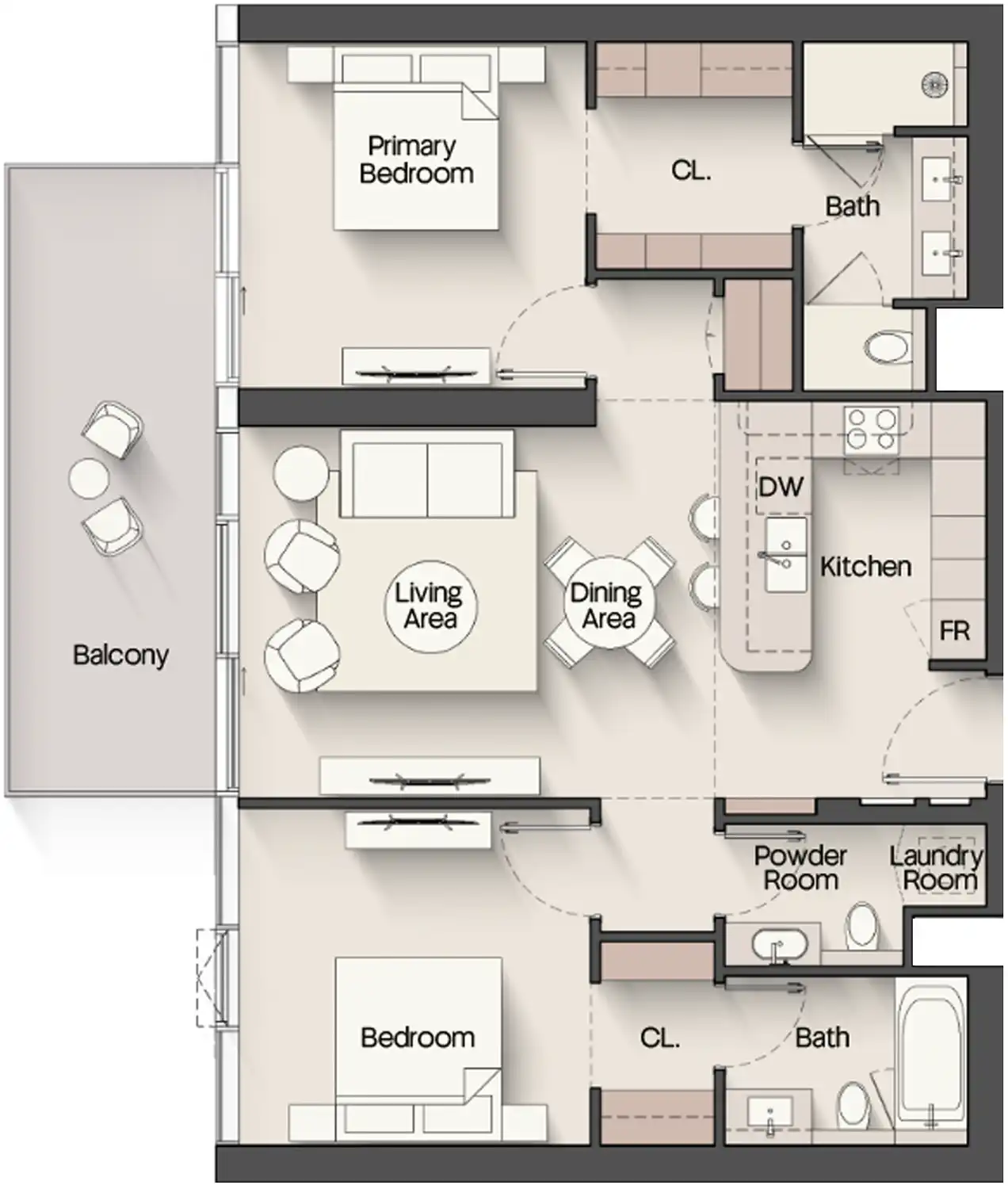 Floor Plans for Ellington The Meriva Collection in Dubai