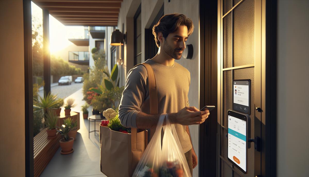 Как устроена доставка еды и продуктов: популярные сервисы Курьер с пакетами у двери