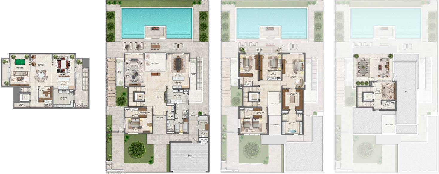 Floor Plans of Emaar Mirage The Oasis