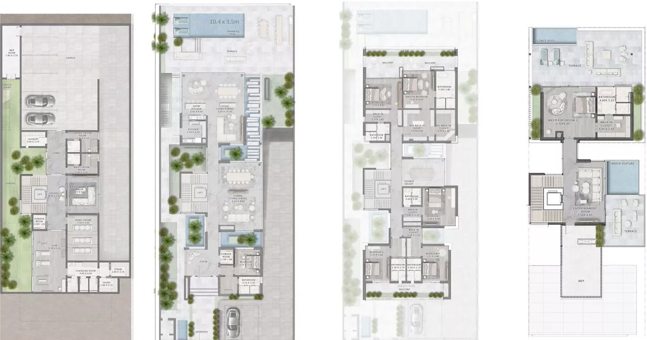 Планировки DAMAC Hills Utopia Villas