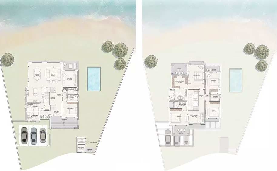 Floor Plans of Eagle Hills Ramhan Island Villas