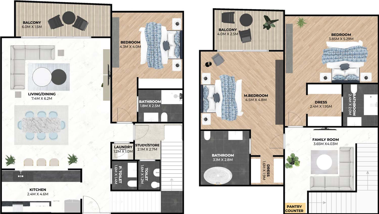 Floor Plans of Hatimi Residences by Treppan Living