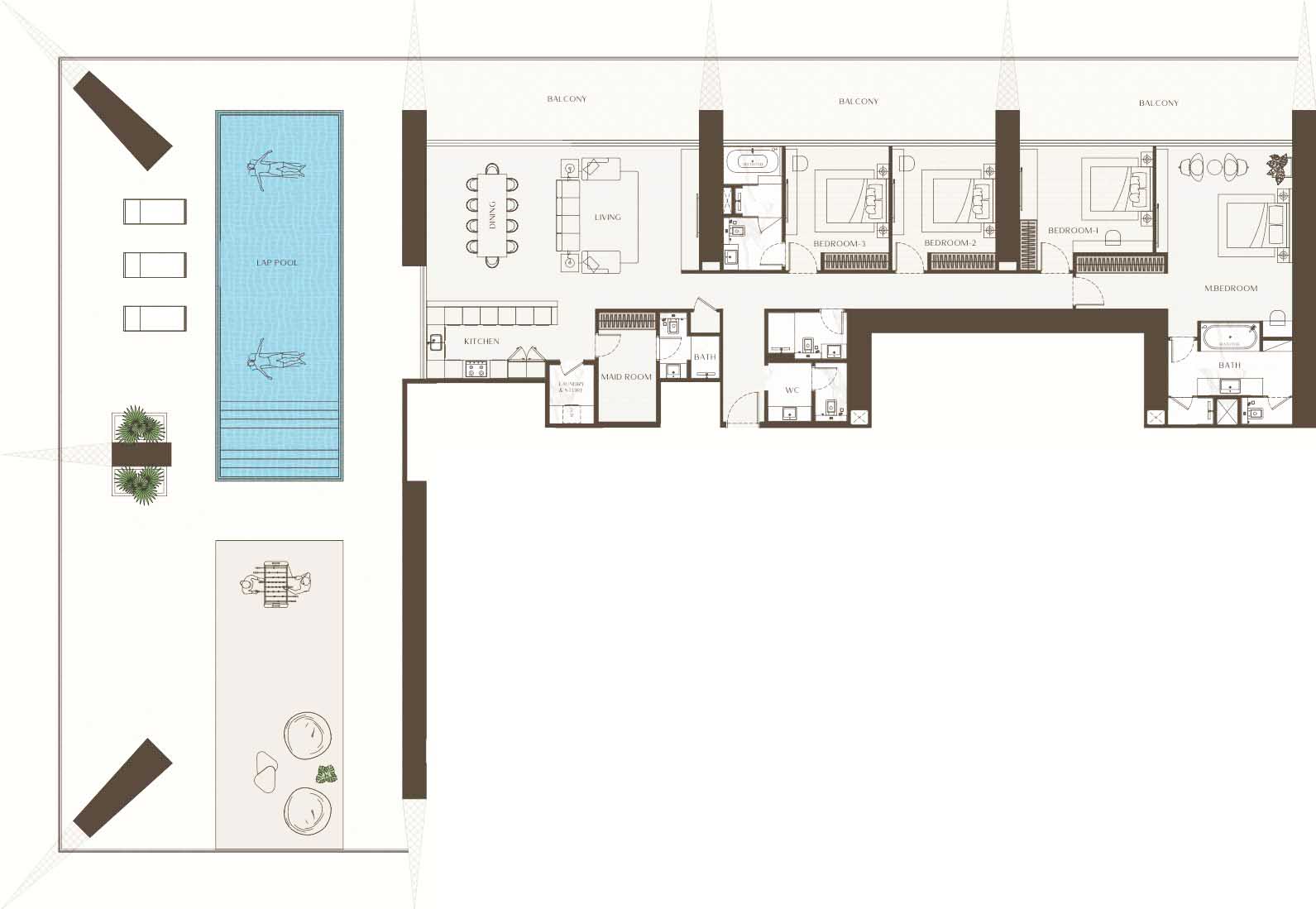 Floor Plans of One by Binghatti