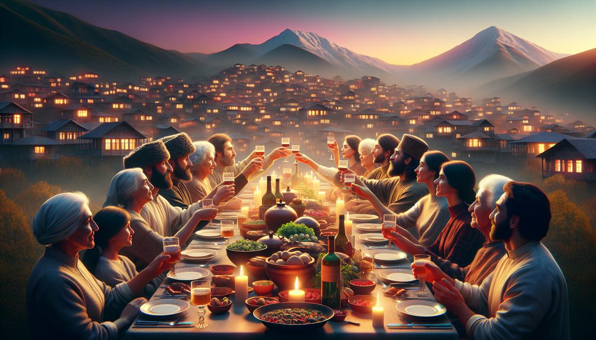Праздники в Грузии: как отмечают грузины Семейное праздничное застолье в Грузии, супра с тостами