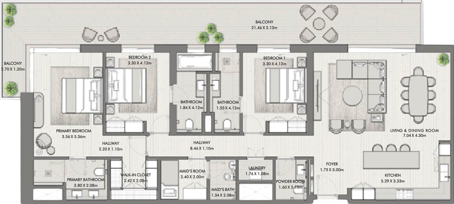 Floor Plans of Riwa at Madinat Jumeirah Living