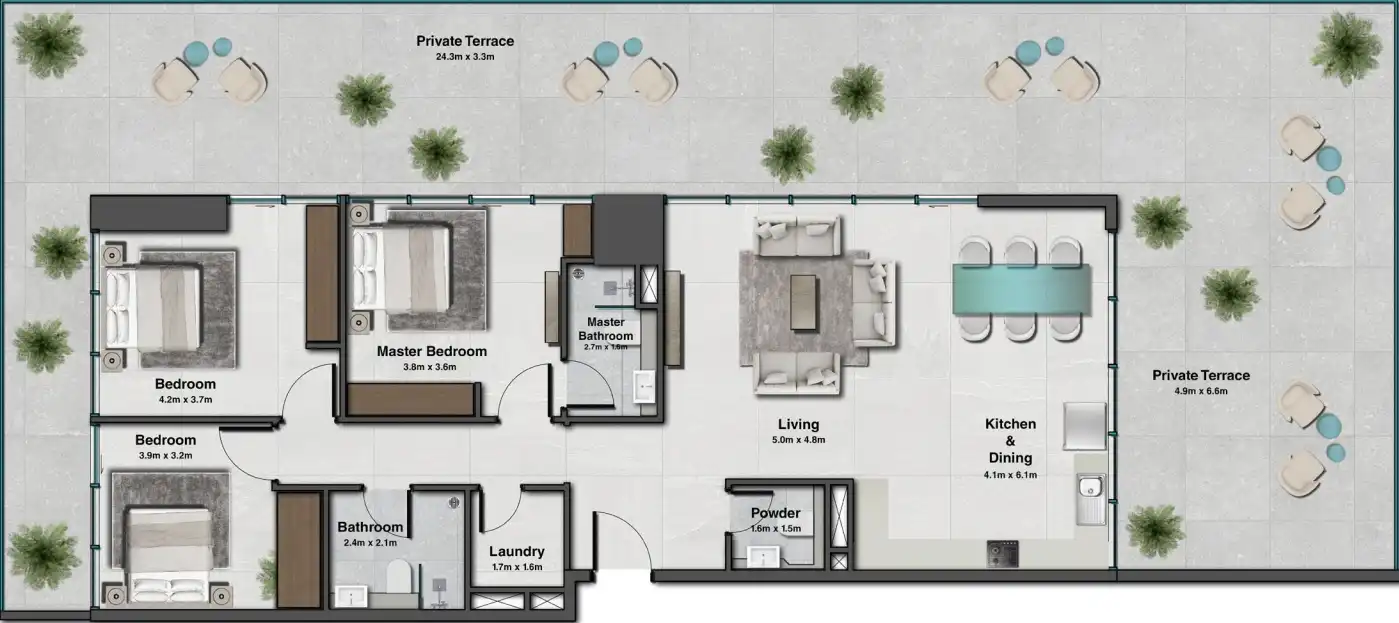 Планировки Sky Hills Residences 3