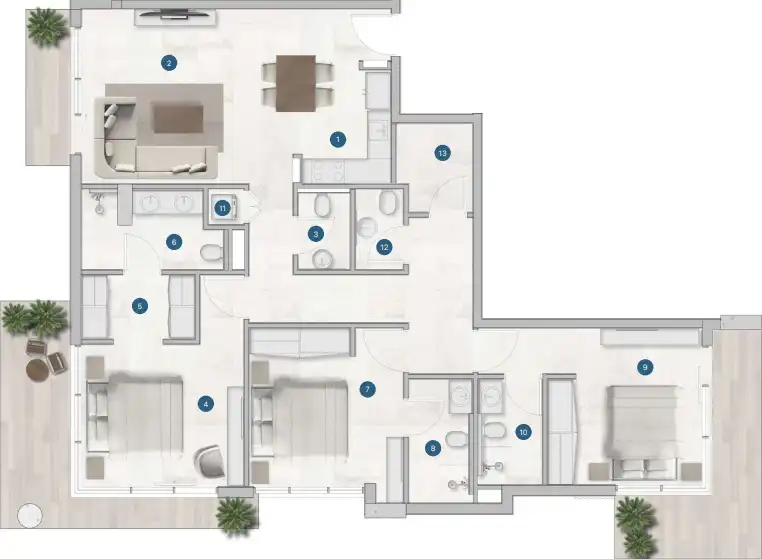 Floor Plans of Sola Residences at Wasl Gate