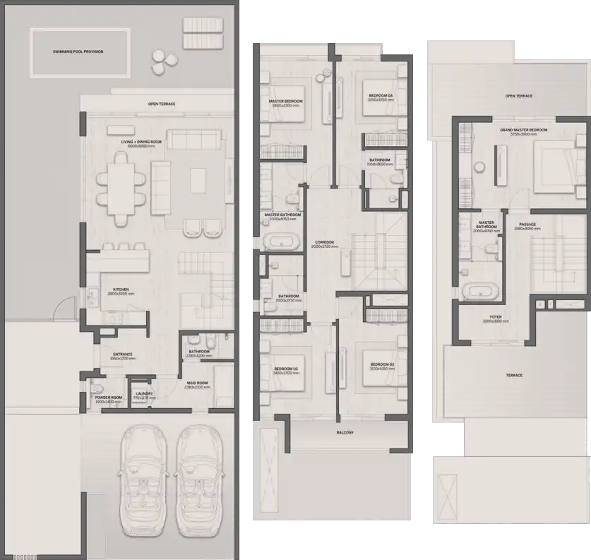 Floor Plans for DG Villas by DarGlobal in Dubai