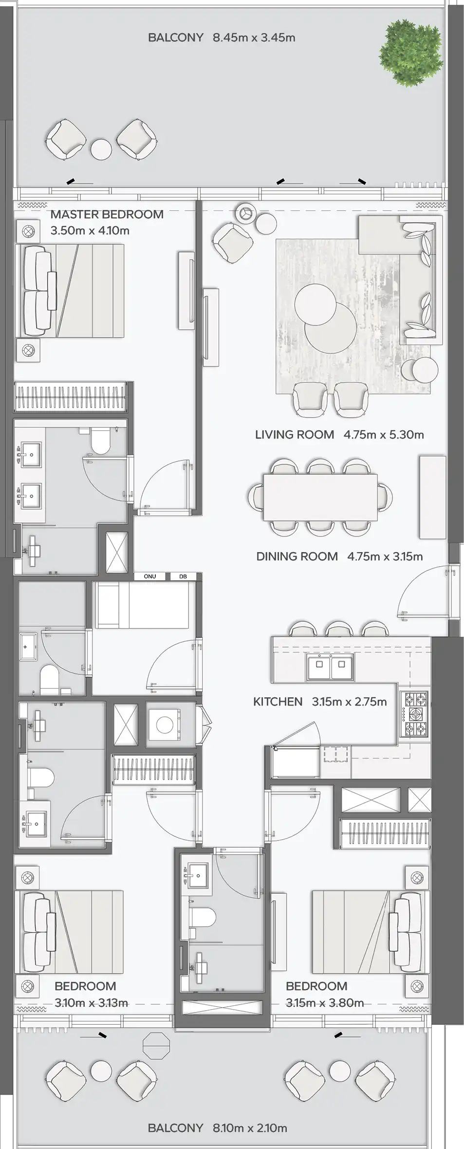 Floor Plans for MANSORY Residences by Amaal in Dubai
