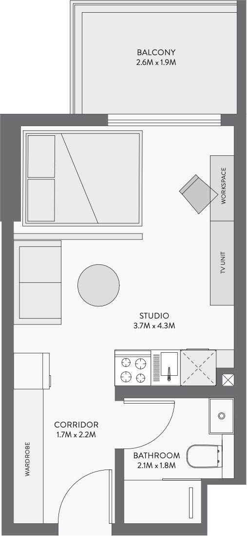 Floor Plans of Equiti Gate Downtown Jebel Ali