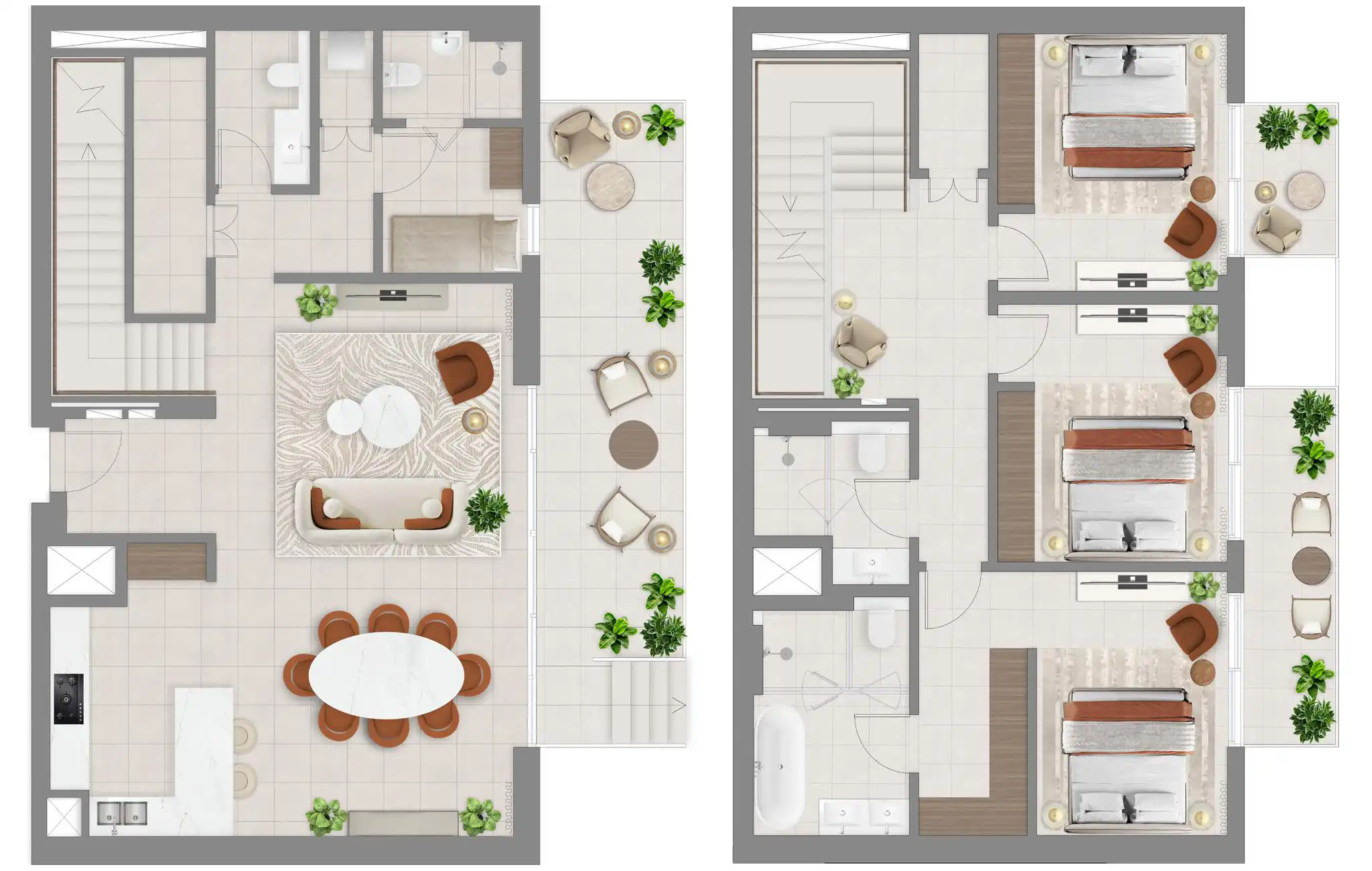 Floor Plans of Emaar Vida Residences Hillside