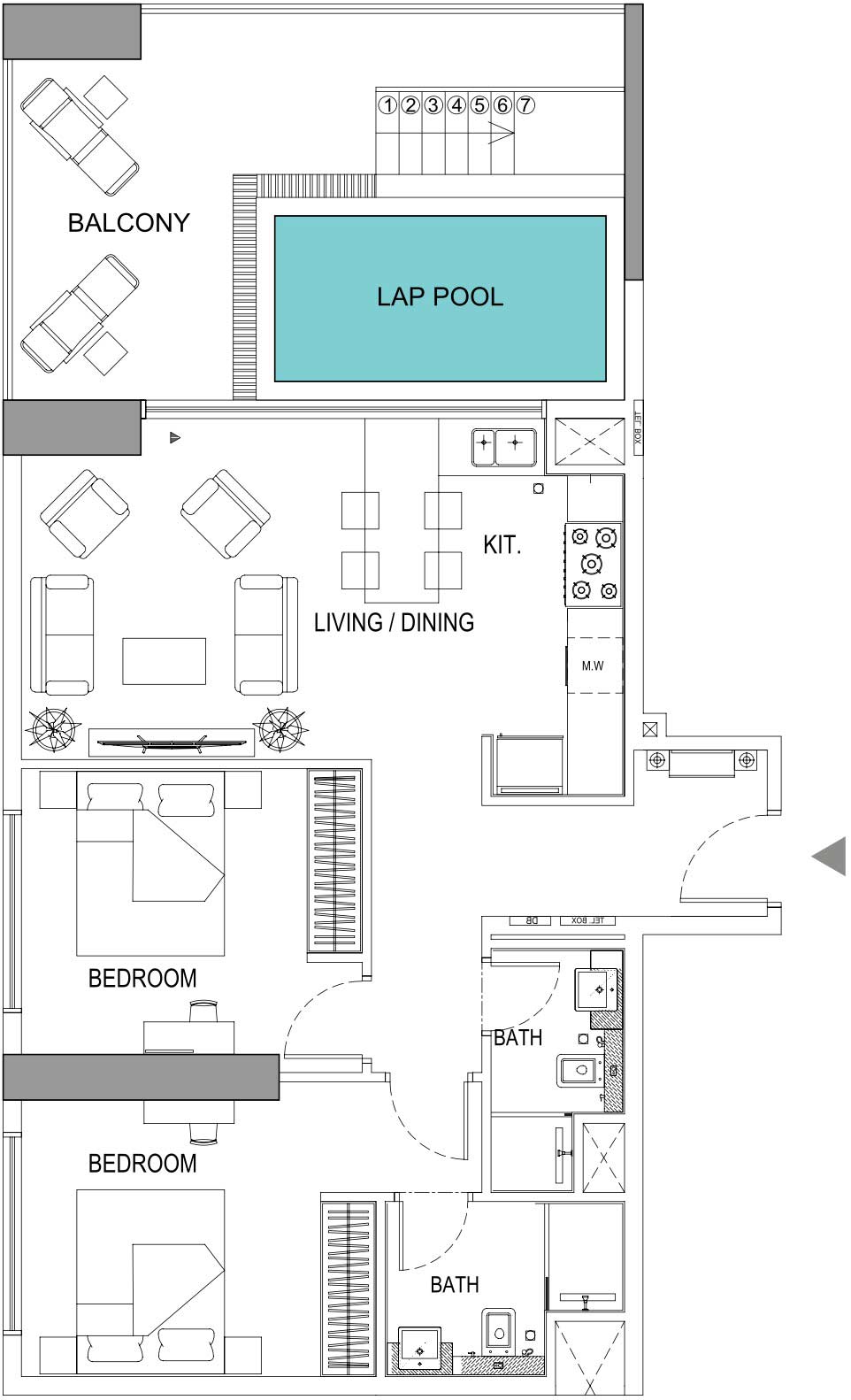 Floor Plans of Binghatti Azure