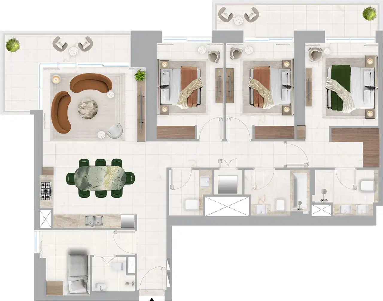 Floor Plans for Emaar Address Residences Dubai Creek in Dubai