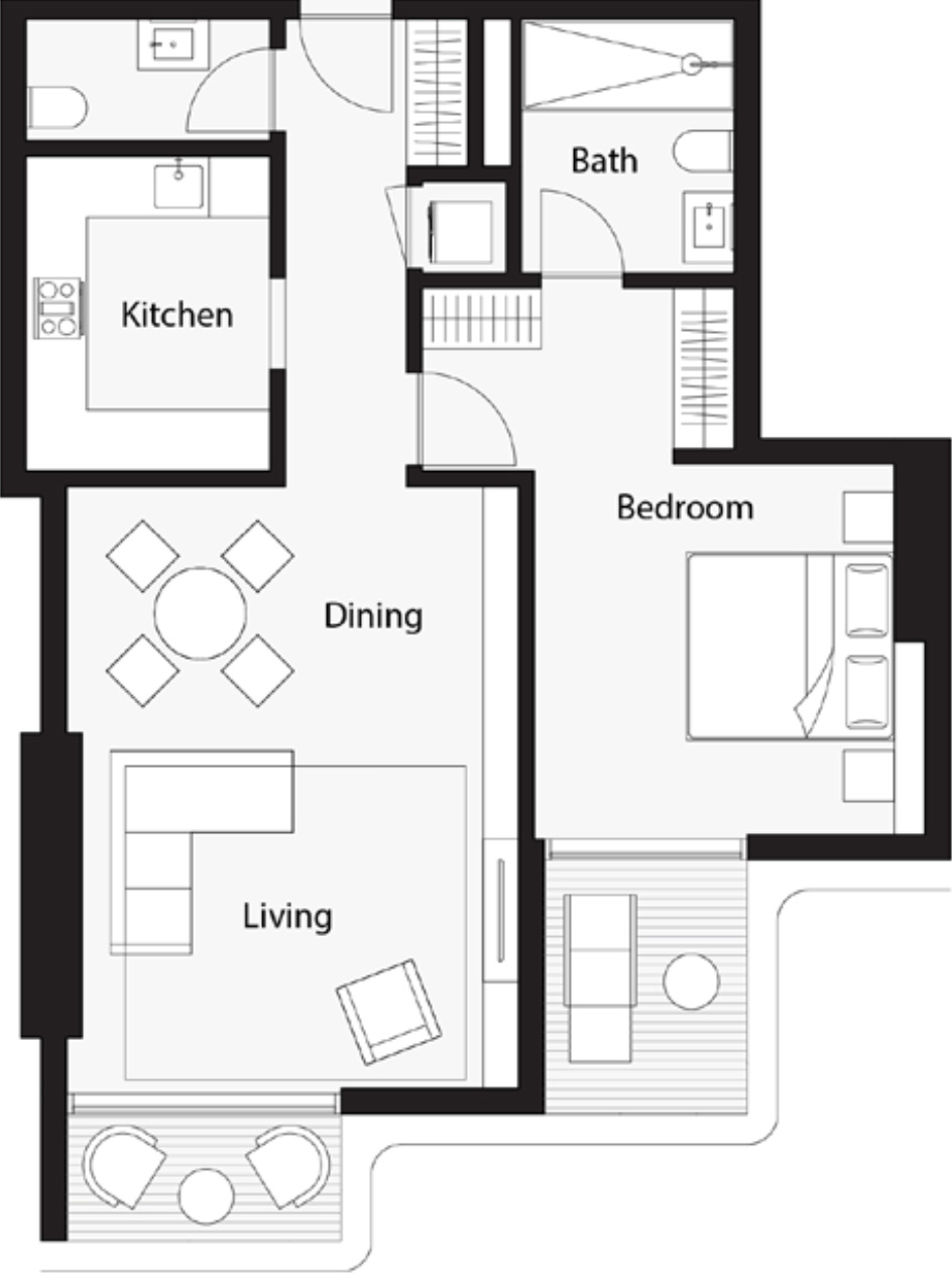 Floor Plans of ONE B Tower by Wasl