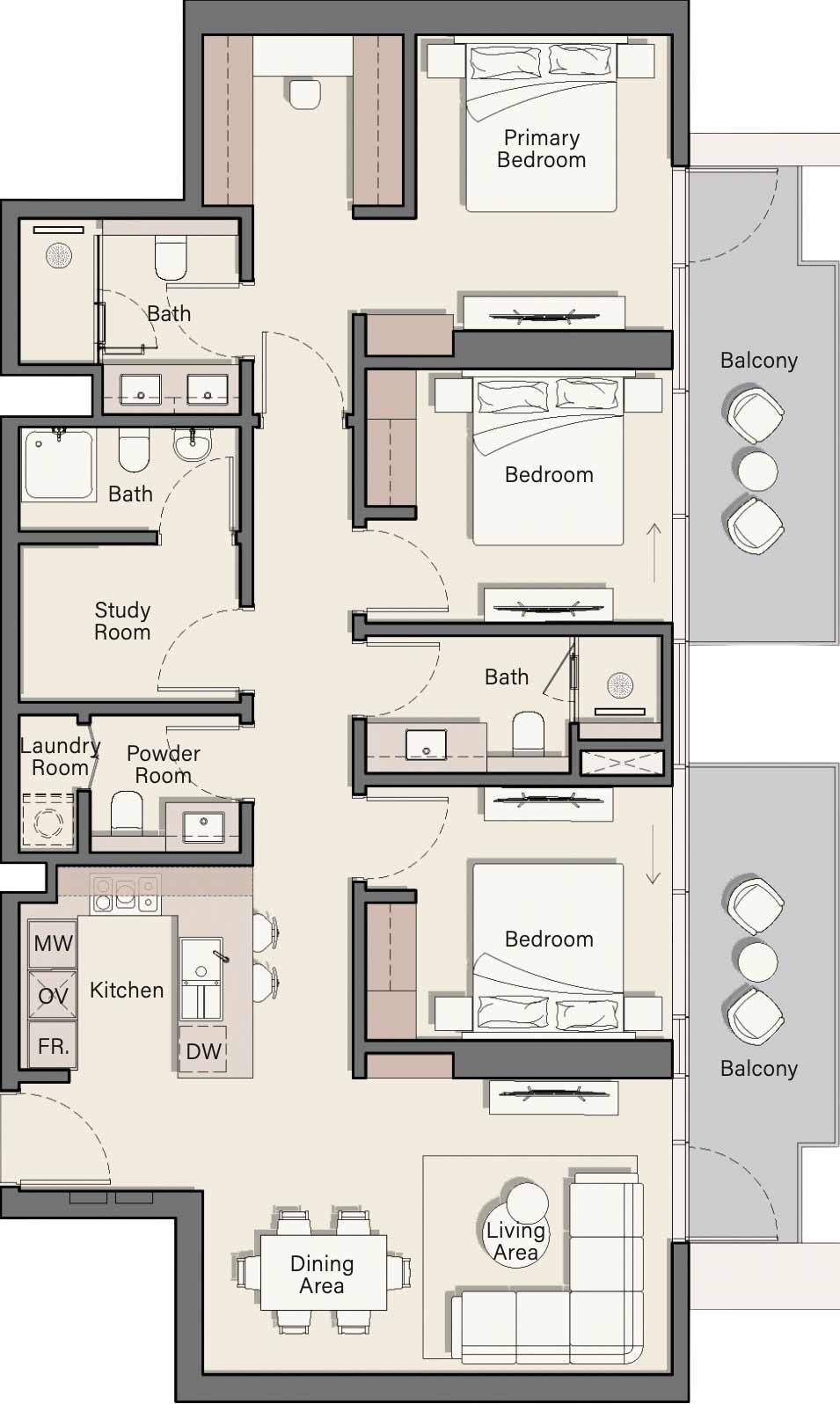 Floor Plans of Ellington Belgrove Residences