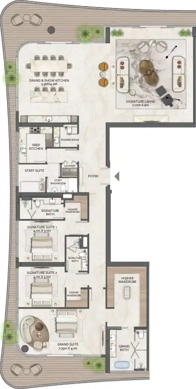 Floor Plans of NSHAMA Address Grand Downtown