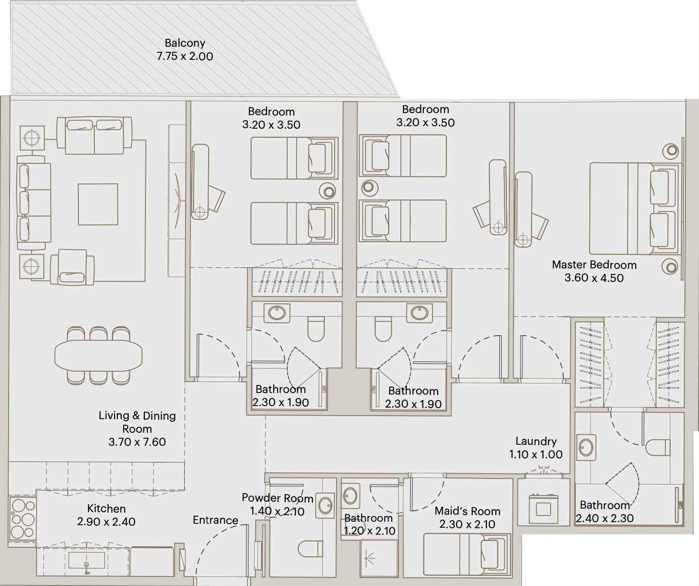 Floor Plans of Eleve by Deyaar